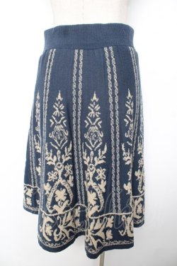 画像2: axes femme / ニットスカート  紺 Y-26-01-01-142-AX-SK-AS-ZY