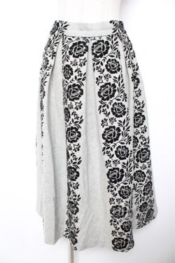 画像1: axes femme / フロッキーptスカート M グレー Y-26-01-01-144-AX-SK-SZ-ZY