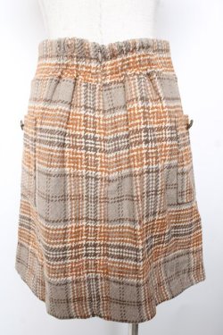 画像2: axes femme / ロービングチェックミニスカート F ベージュ Y-26-01-01-145-AX-SK-SZ-ZY