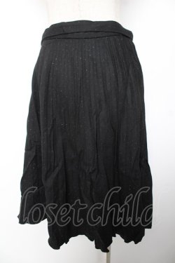 画像2: axes femme / ラメプリーツスカート  黒 Y-26-01-01-146-AX-SK-SZ-ZY