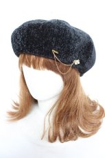 画像1: axes femme / ベレー帽  黒 Y-26-01-01-016-AX-AC-AS-ZTK008 (1)