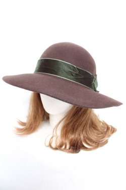 画像1: axes femme / ベロアリボンキャペリン  茶 Y-26-01-01-019-AX-AC-SZ-ZY