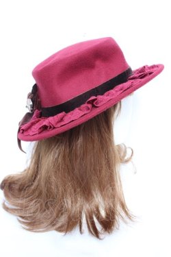 画像4: axes femme / ローズブーケフェルトカンカン  ワイン Y-26-01-01-021-AX-AC-SZ-ZY