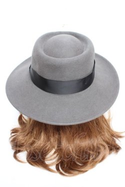 画像3: axes femme / フェルトポークパイハット  グレー Y-26-01-01-022-AX-AC-SZ-ZY
