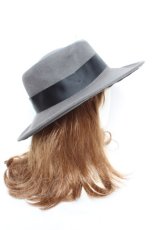 画像4: axes femme / フェルトポークパイハット  グレー Y-26-01-01-022-AX-AC-SZ-ZTK037 (4)