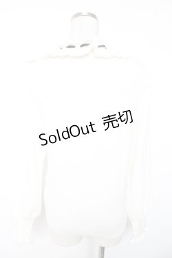 画像2: axes femme / ヨークフリルニット  白 Y-26-01-01-024-AX-TO-SZ-ZY