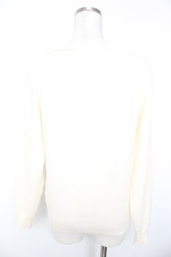 画像2: axes femme / レース切替アーガイルカーディガン M 生成り Y-26-01-01-025-AX-TO-SZ-ZY