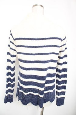 画像2: axes femme / パネルボーダータートツプルオーバー  生成り Y-26-01-01-029-AX-TO-SZ-ZY