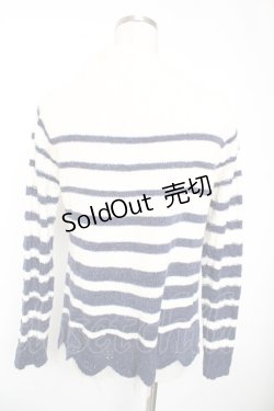 画像2: axes femme / パネルボーダータートツプルオーバー  生成り Y-26-01-01-029-AX-TO-SZ-ZI