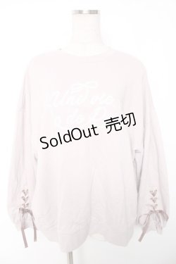 画像1: axes femme / アソート刺繍編上げトレーナー F グレージュ Y-26-01-01-030-AX-TO-SZ-ZI