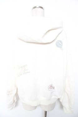 画像2: axes femme / ランダムパリ刺繍フーディー F 生成り Y-26-01-01-031-AX-TO-SZ-ZY