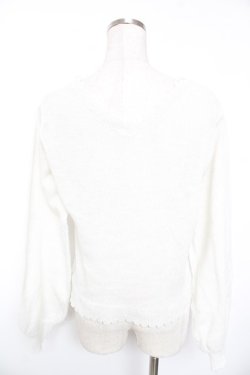 画像2: axes femme / シルバーラメシアーニット F 白 Y-26-01-01-032-AX-TO-SZ-ZY