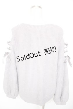 画像2: axes femme / 袖レースアッププルオーバー  ラベンダー Y-26-01-01-033-AX-TO-SZ-ZY