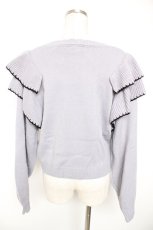 画像2: axes femme / ステッチデザインフリルニット M グレー Y-26-01-01-034-AX-TO-SZ-ZI (2)