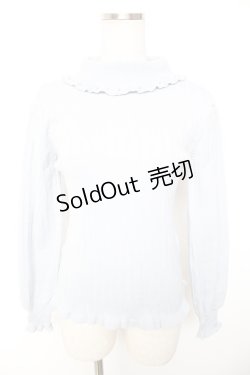 画像1: axes femme / タートルラメニットプルオーバー M サックス Y-26-01-01-035-AX-TO-SZ-ZI