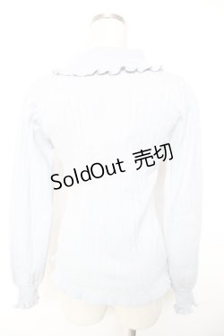 画像2: axes femme / タートルラメニットプルオーバー M サックス Y-26-01-01-035-AX-TO-SZ-ZI