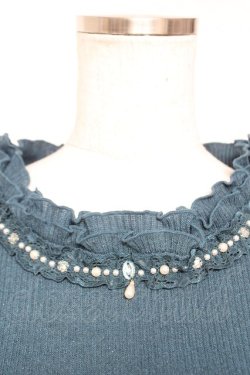 画像3: axes femme / ビジューニットトップス F Ｂグリーン Y-26-01-01-037-AX-TO-SZ-ZY