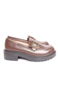 画像4: axes femme / バックルデザインローファー L 茶 Y-26-01-05-042-AX-SH-SZ-ZY