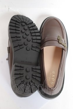 画像5: axes femme / バックルデザインローファー L 茶 Y-26-01-05-042-AX-SH-SZ-ZY