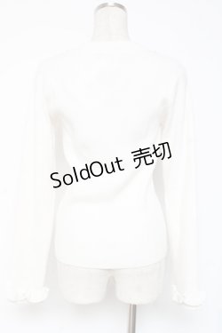 画像2: axes femme / パールネックレス風リブニット M 白 Y-26-01-05-049-AX-TO-SZ-ZY