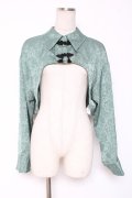 axes femme / チャイナ釦付ボレロ風ブラウス F グリーン Y-26-01-05-051-AX-TO-SZ-ZY