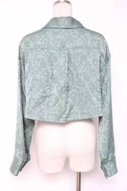 画像3: axes femme / チャイナ釦付ボレロ風ブラウス F グリーン Y-26-01-05-051-AX-TO-SZ-ZY