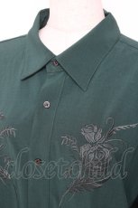 画像3: AXES-X / ローズ刺繍シャツ L グリーン Y-26-01-05-052-LO-BL-SZ-ZI (3)