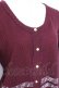 画像3: axes femme / メロディー刺繍カーディガン M ワイン Y-26-01-05-053-AX-TO-SZ-ZY (3)