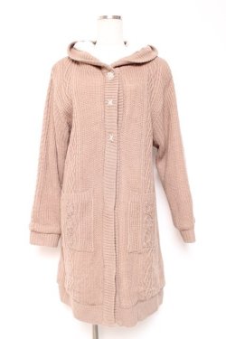 画像1: axes femme / 裏ボアニットコーディガン F モカ Y-26-01-05-055-AX-TO-SZ-ZY