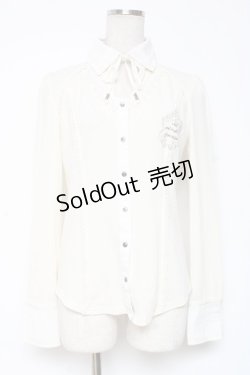 画像1: OZZ ANGELO / 襟付きブラウスプルオーバー  生成り Y-26-01-05-059-OO-BL-SZ-ZY