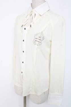 画像2: OZZ ANGELO / 襟付きブラウスプルオーバー  生成り Y-26-01-05-059-OO-BL-SZ-ZY