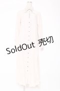 Ozz Croce / 襟刺繍ロングシャツワンピース  生成り Y-26-01-05-060-OO-OP-SZ-ZY