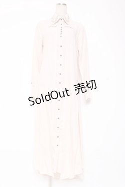 画像1: Ozz Croce / 襟刺繍ロングシャツワンピース  生成り Y-26-01-05-060-OO-OP-SZ-ZY