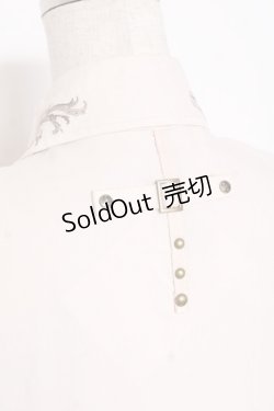 画像4: Ozz Croce / 襟刺繍ロングシャツワンピース  生成り Y-26-01-05-060-OO-OP-SZ-ZY