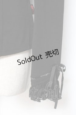 画像3: Ozz Croce / レース切替ギャザースリーブハイネックトップス  黒 Y-26-01-05-061-OO-TO-SZ-ZY