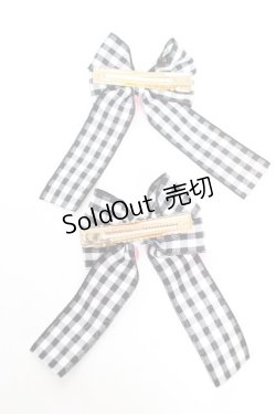 画像2: Memoire de Poupees / ハンドメイドリボンクリップ  黒 Y-26-01-05-012-LO-ZA-SZ-ZY