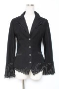 Ozz oneste / レースデザインテーラードジャケット  黒 Y-26-01-05-066-OO-JA-SZ-ZY
