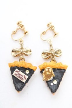 画像1: Kawaii Stars / チョコレートタルトイヤリング   Y-26-01-05-014-LO-AC-SZ-ZY