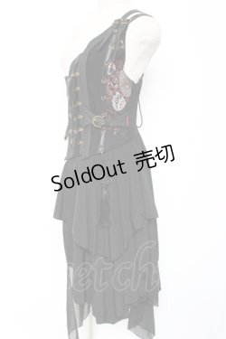 画像2: Ozz oneste / 2WAYアシンメトリーコルセット  黒 Y-26-01-05-069-OO-SK-SZ-ZY