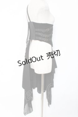 画像4: Ozz oneste / 2WAYアシンメトリーコルセット  黒 Y-26-01-05-069-OO-SK-SZ-ZY