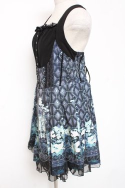 画像2: Ozz oneste / マスカレード柄ジャンスカ  グレー Y-26-01-05-070-OO-OP-SZ-ZY