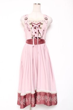 画像1: Ozz oneste / Fairy tale Roseジャンパースカート  ピンク Y-26-01-05-071-OO-OP-SZ-ZY