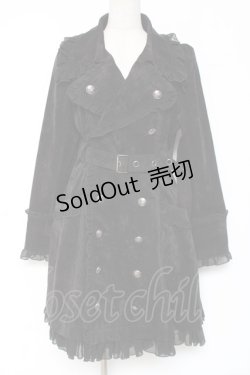 画像1: ALGONQUINS / コーディロイWボタンロングジャケット 1 黒 Y-26-01-05-075-AL-JA-SZ-ZY