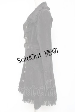 画像2: ALGONQUINS / コーディロイWボタンロングジャケット 1 黒 Y-26-01-05-075-AL-JA-SZ-ZY