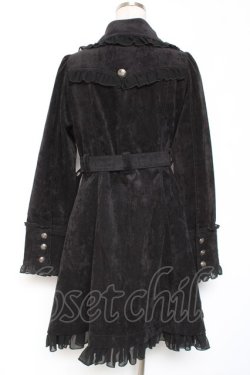 画像3: ALGONQUINS / コーディロイWボタンロングジャケット 1 黒 Y-26-01-05-075-AL-JA-SZ-ZY