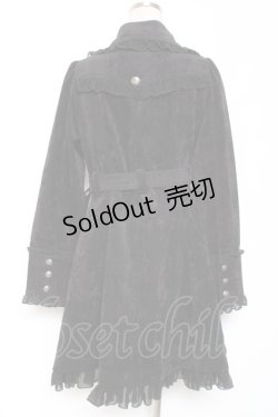 画像3: ALGONQUINS / コーディロイWボタンロングジャケット 1 黒 Y-26-01-05-075-AL-JA-SZ-ZY