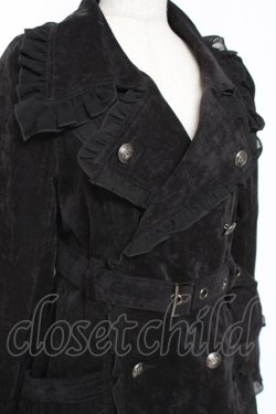 画像6: ALGONQUINS / コーディロイWボタンロングジャケット 1 黒 Y-26-01-05-075-AL-JA-SZ-ZY