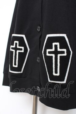 画像4: HELL CAT PUNKS / 棺桶ワッペンポケット衿付きカーディガン F 黒 Y-26-01-05-076-PU-TO-SZ-ZY