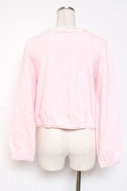 画像2: BABY, THE STARS SHINE BRIGHT / BABYハート刺繍カットソーカーディガン  ピンク Y-26-01-05-077-BA-TO-SZ-ZY