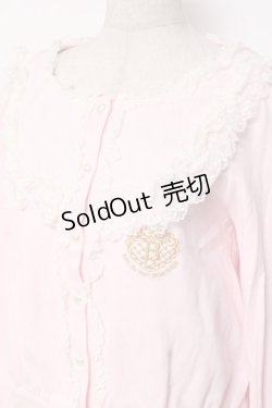 画像3: BABY, THE STARS SHINE BRIGHT / BABYハート刺繍カットソーカーディガン  ピンク Y-26-01-05-077-BA-TO-SZ-ZY